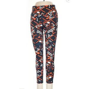 452 - SWEATY BETTY The Power pattern orange 7/8 lux leggings Sz XXS